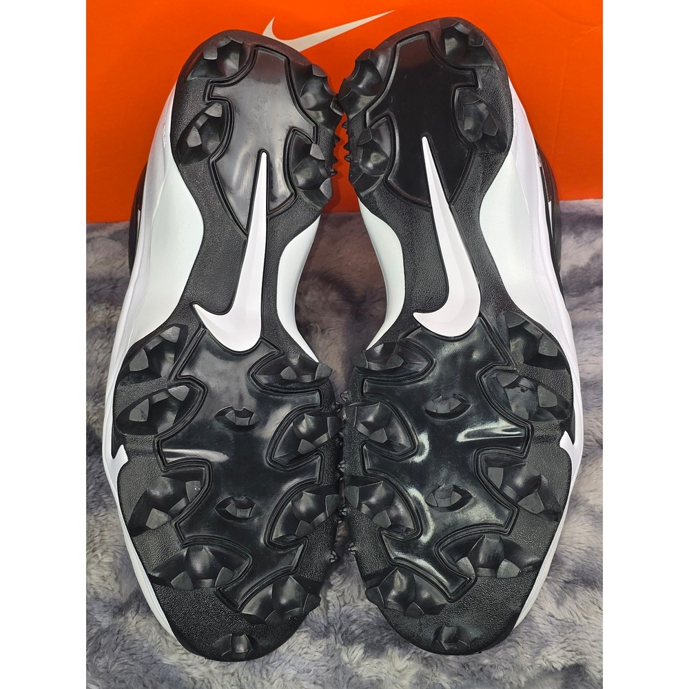 NWB Nike Alpha Menace Strong Shark TB P White Black Football Cleats SZ 15 IB2575 - Picture 6 of 8